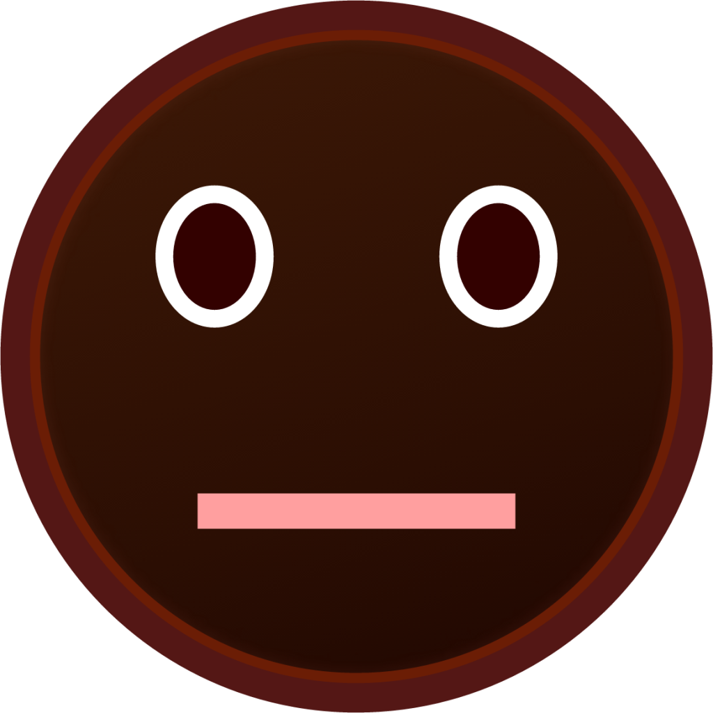 neutral face (black) emoji