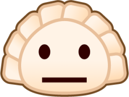 neutral face (dumpling) emoji