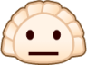 neutral face (dumpling) emoji