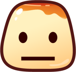 neutral face (pudding) emoji