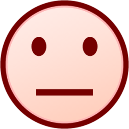 neutral face (white) emoji