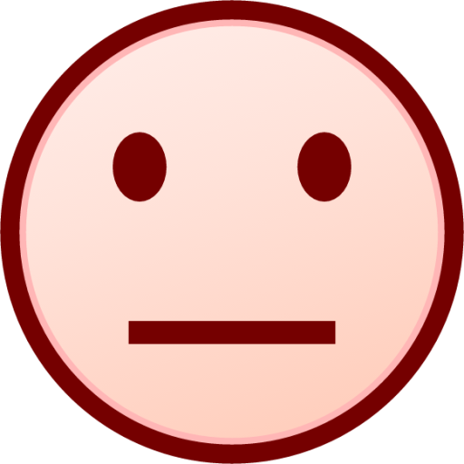 neutral face (white) emoji