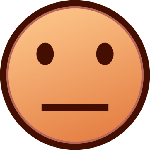 neutral face (yellow) emoji