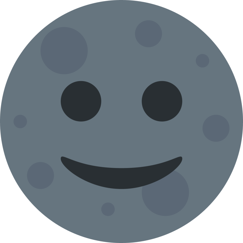 new moon with face emoji