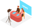 News presenter illustration