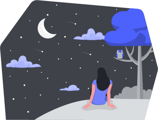 Night Sky Watching illustration
