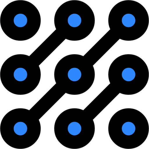 nine points connected icon
