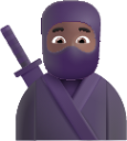 ninja medium dark emoji