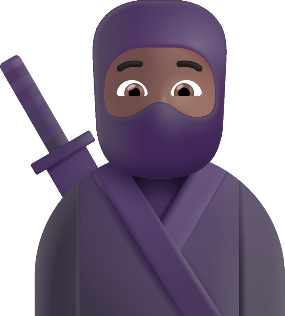 ninja medium dark emoji