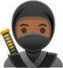 ninja: medium-dark skin tone emoji