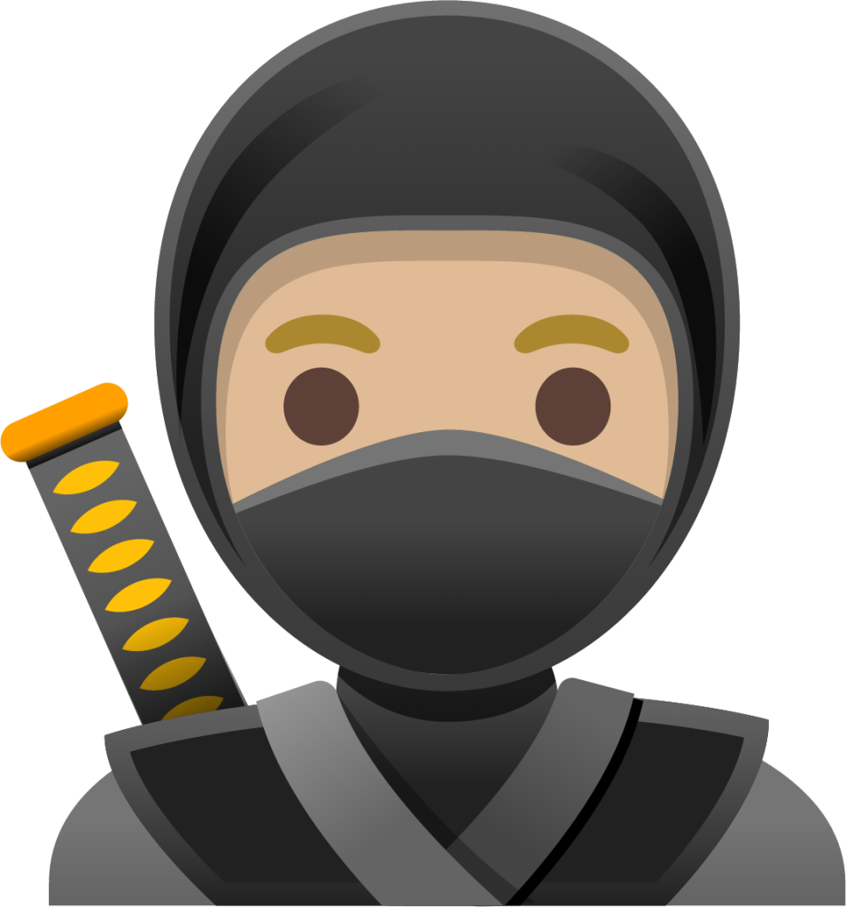 ninja: medium-light skin tone emoji