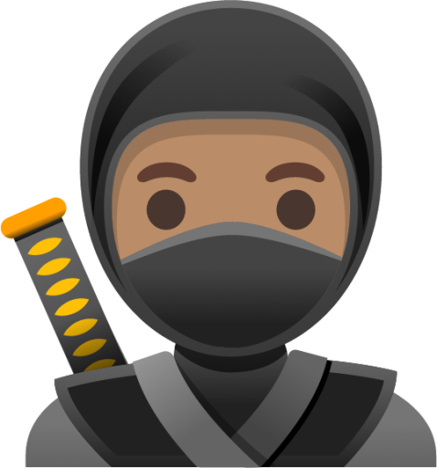 ninja: medium skin tone emoji