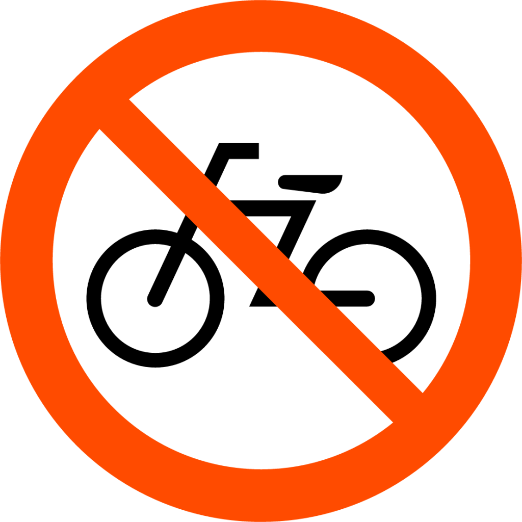 no bicycles icon