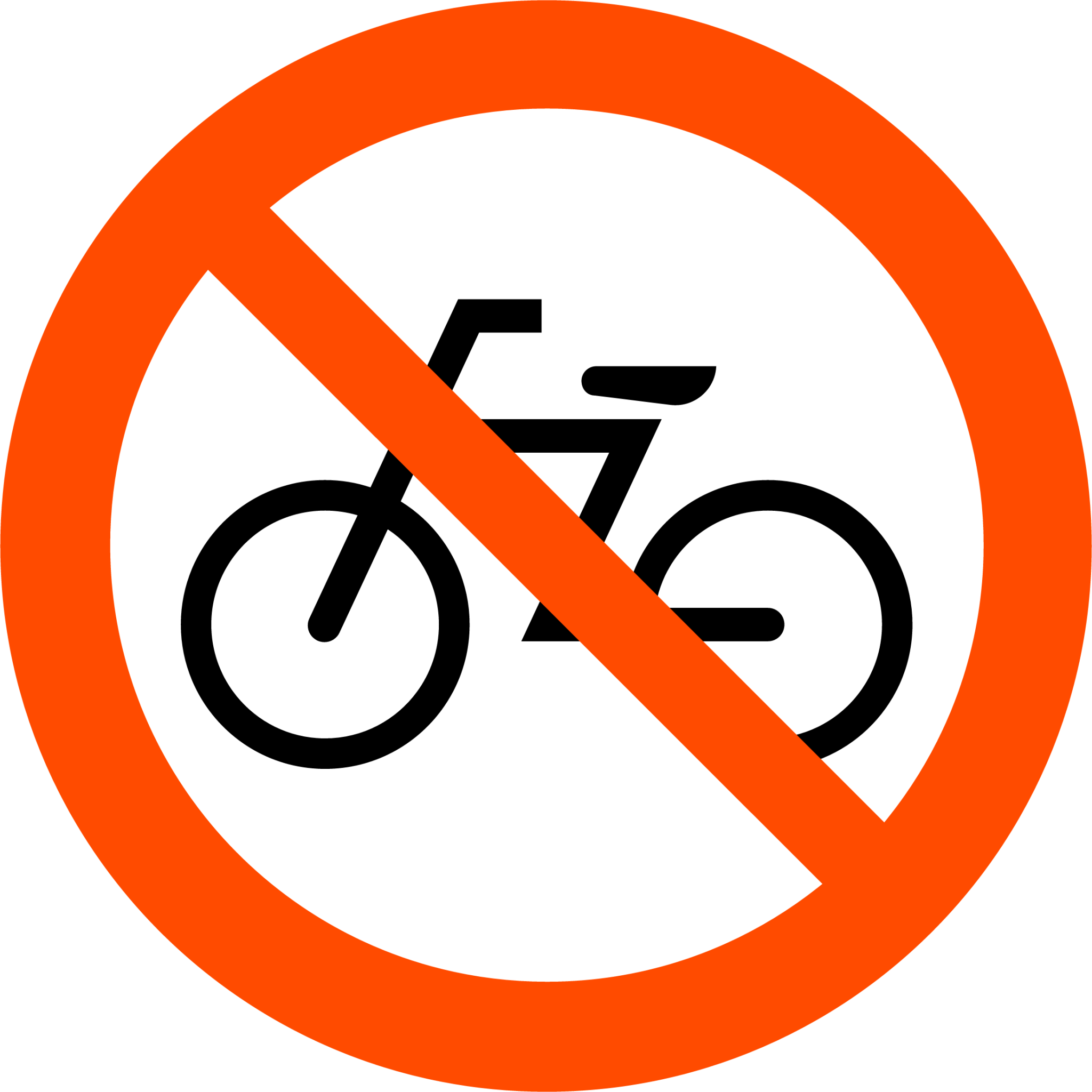 no bicycles icon