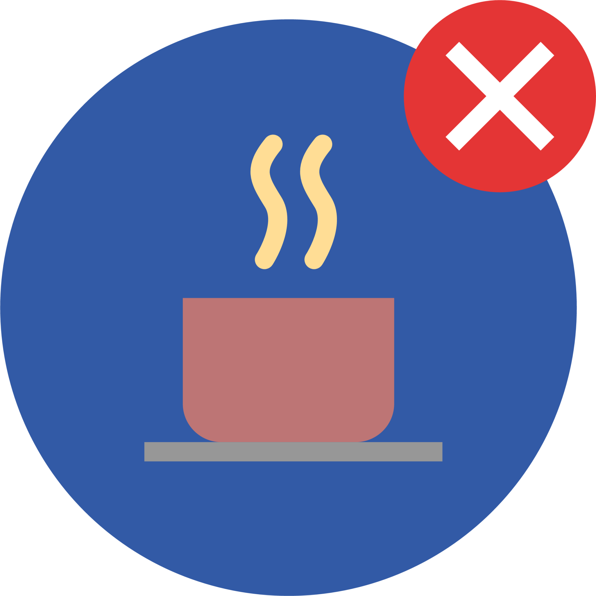 no cancel tea drink icon