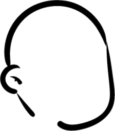 No Hair 1 hair head illustration