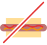 no hotdogs allowed icon