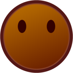 no mouth (brown) emoji