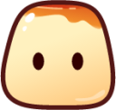 no mouth (pudding) emoji