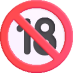 no one under eighteen emoji