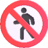 no pedestrians emoji