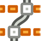 node distribute vertical icon