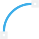 node segment curve icon