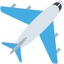 North-East facing airplane emoji