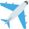 North-East facing airplane emoji