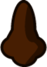 nose (black) emoji