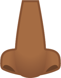 nose: medium-dark skin tone emoji