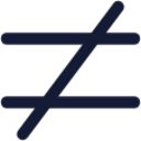 not equal sign icon
