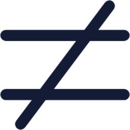 not equal sign icon