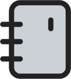 notebook duotone line icon
