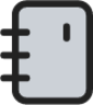 notebook duotone line icon