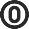 number 0 circle icon