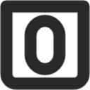 number 0 square icon