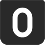 number 0 square icon