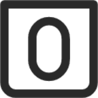 number 0 square icon