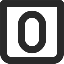 number 0 square icon