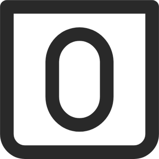 number 0 square icon