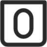 number 0 square icon