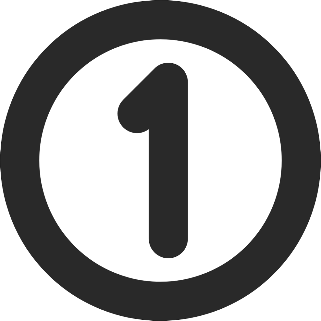 number 1 circle icon