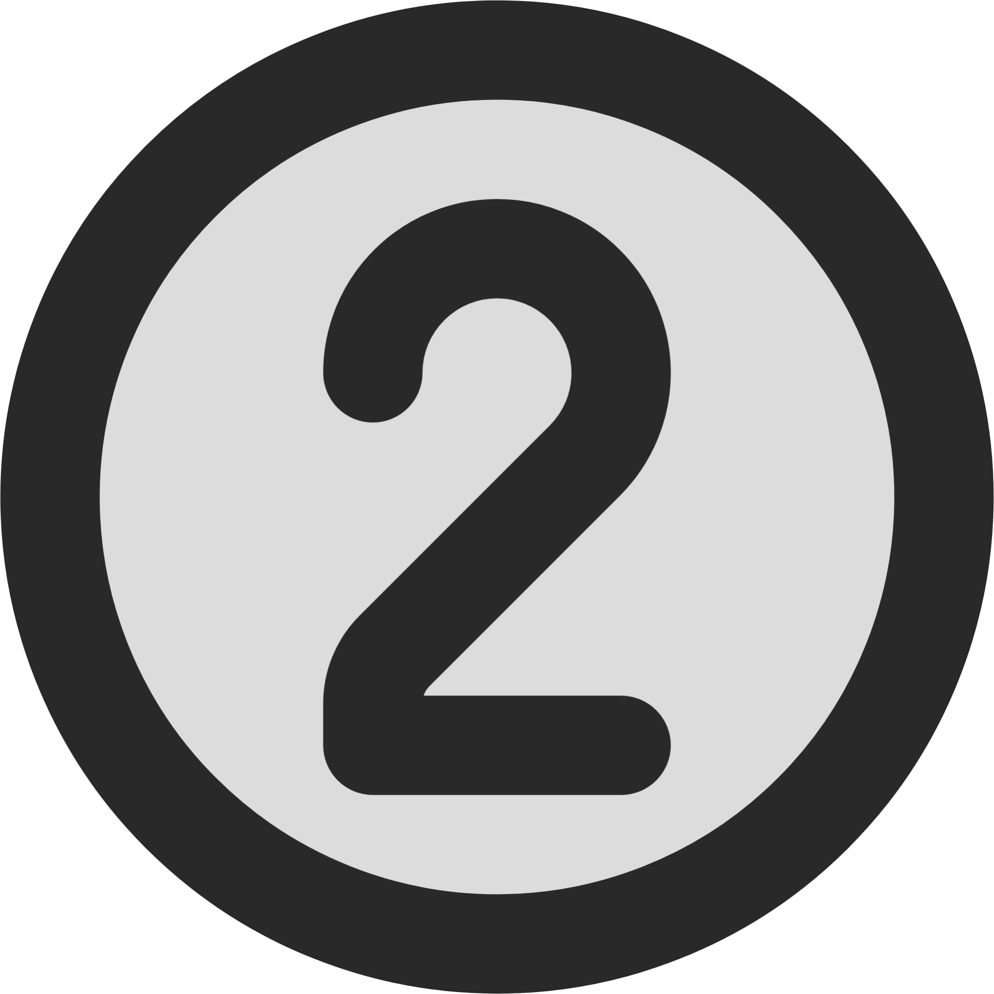 number 2 circle icon