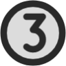 number 3 circle icon
