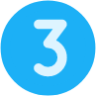 number 3 circle icon