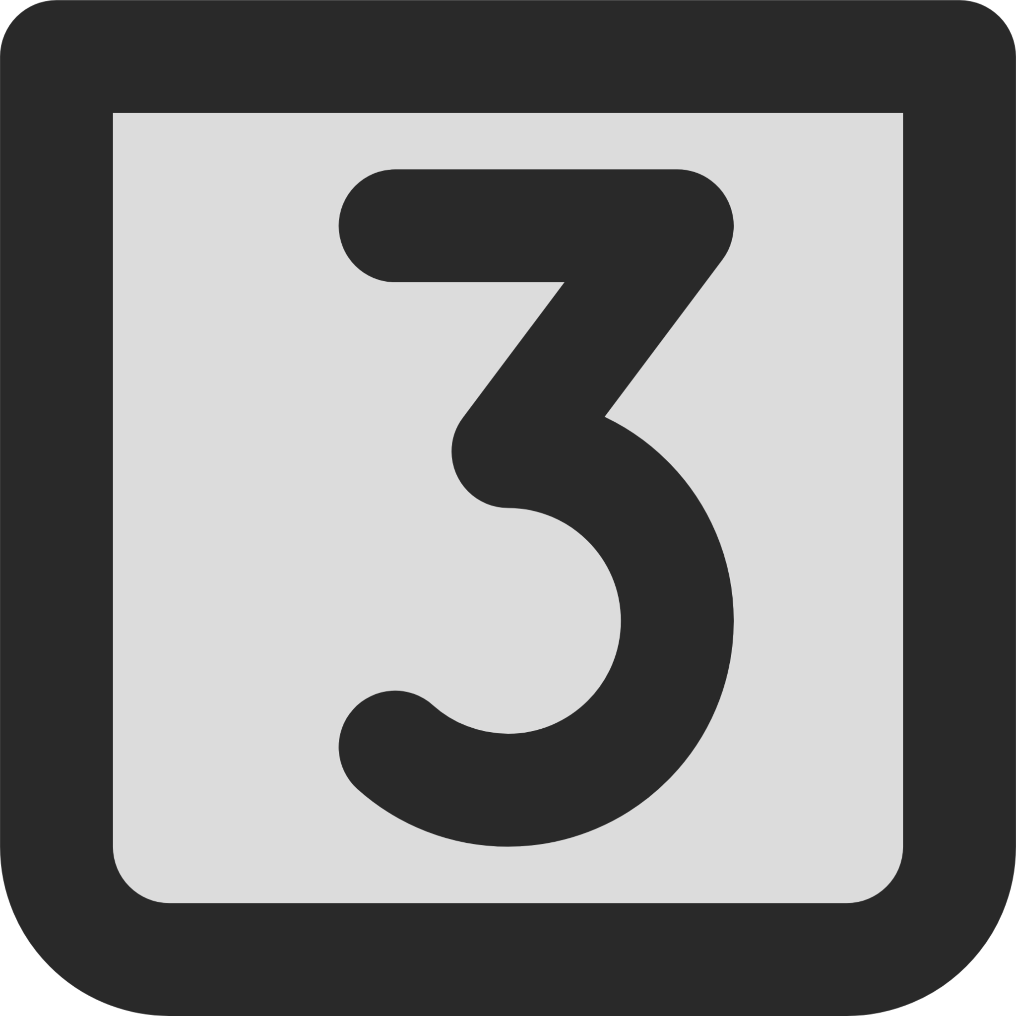 number 3 square icon