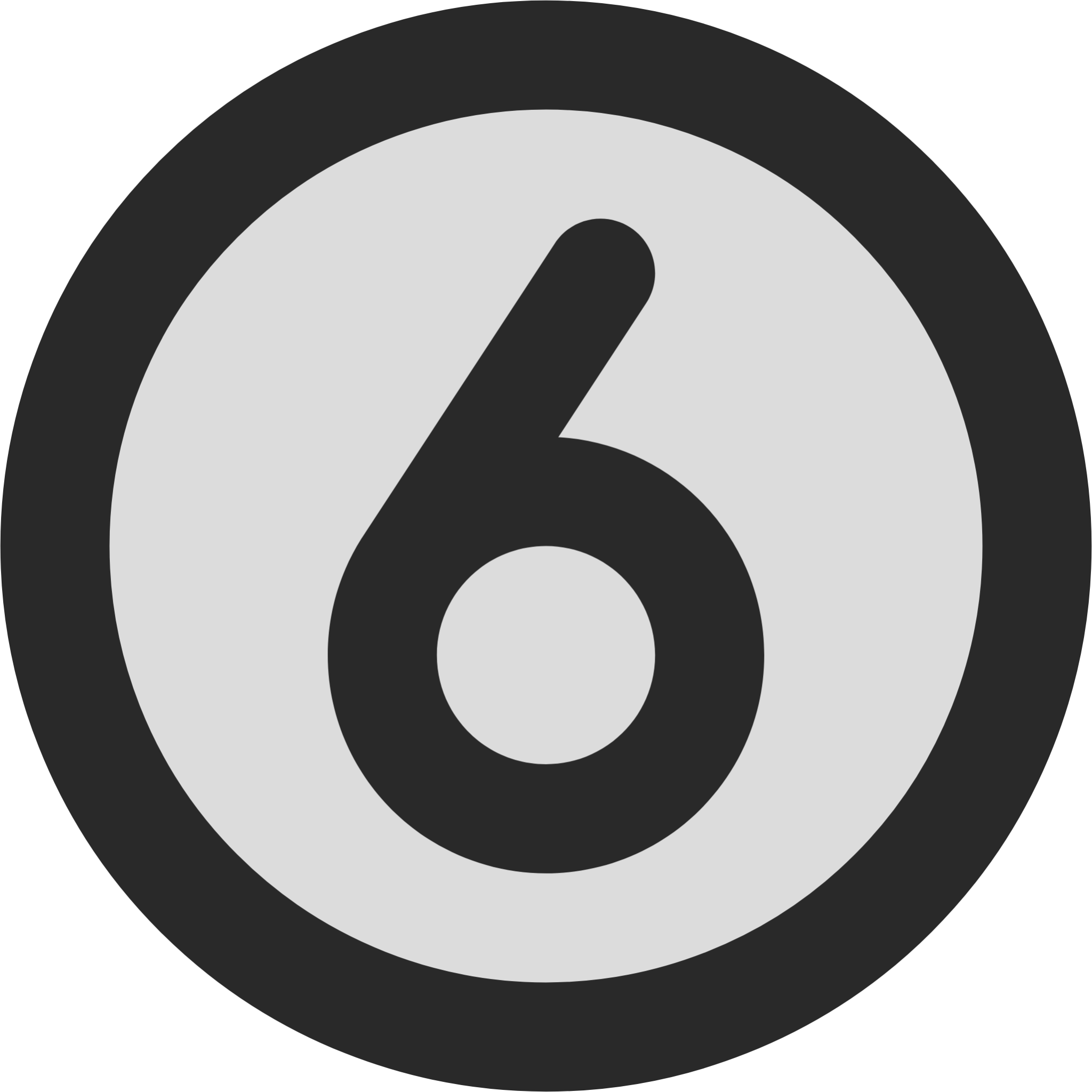 number 6 circle icon