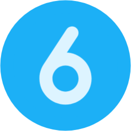 number 6 circle icon