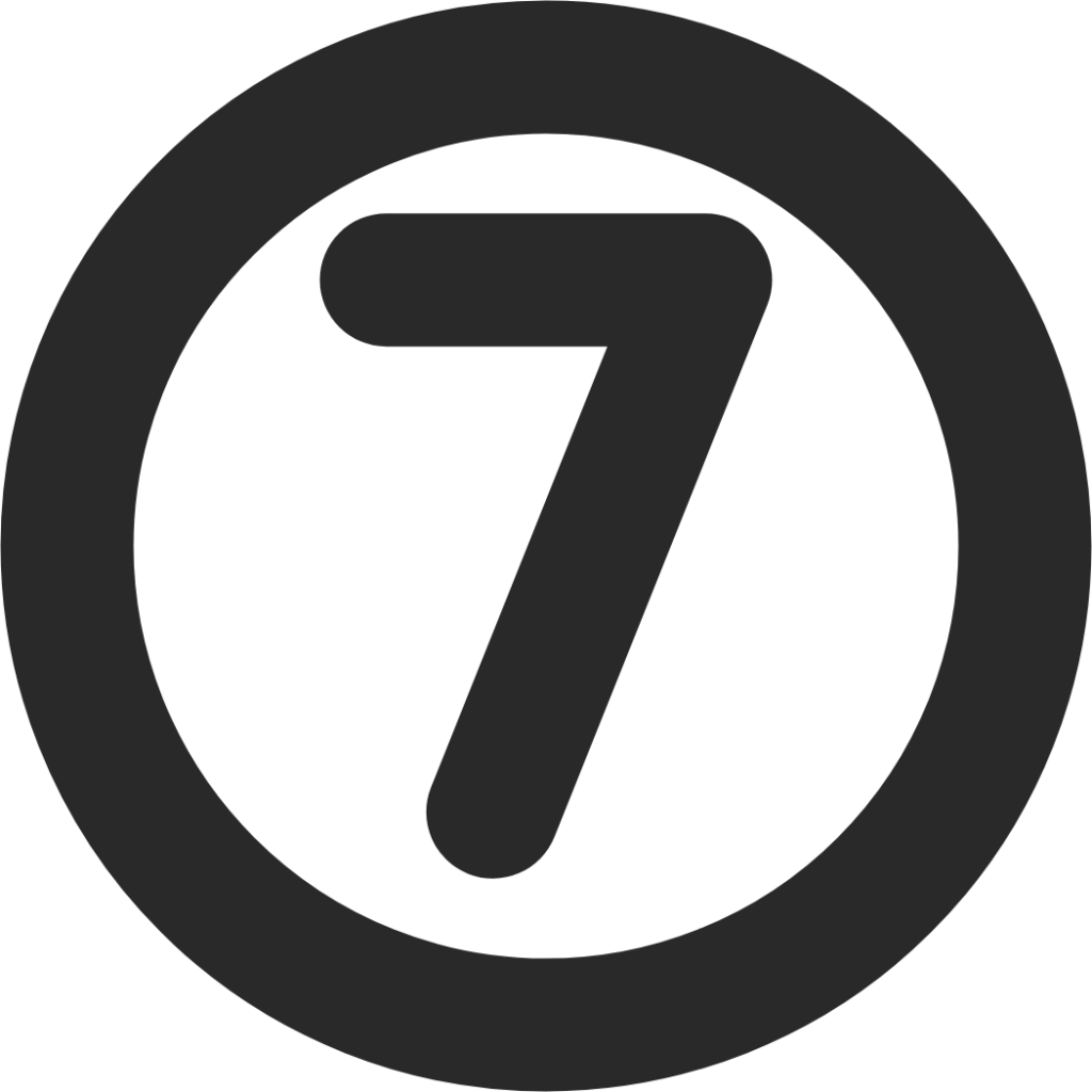 number 7 circle icon